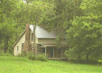Restored slave cabin on Wessyngton Plantation.